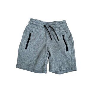 GapFit Youth Athletic Shorts In Heather Gray With Zippered Pockets XS (4-5) Draw